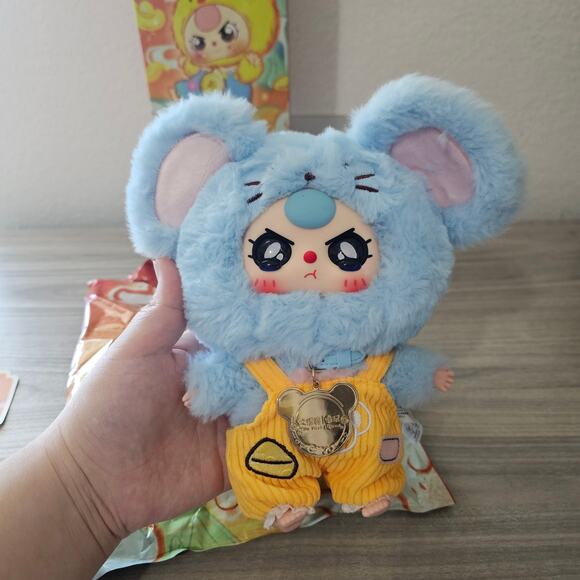 Baby Three Zodiac V2 CONFIRMED BOX SPEACIAL EYES Mouse Blue Plush Pendent - Picture 5 of 11